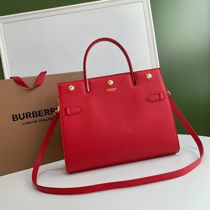 Burberry Handbags 80167881 Full skin lychee grain red